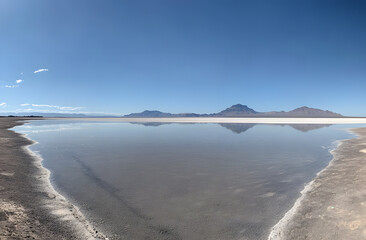 lake and mountains