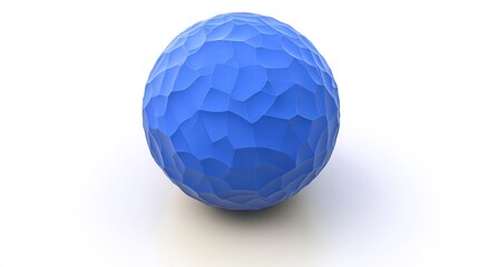 Abstract Blue Geometric Sphere Design