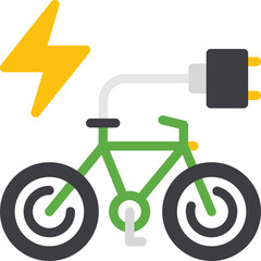 Electric Bicycle Icon