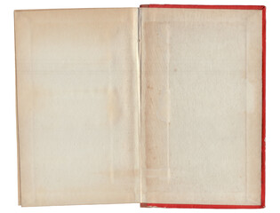 Vintage empty background of old book paper texture isolated