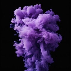 Fototapeta premium purple smoke steam on black background