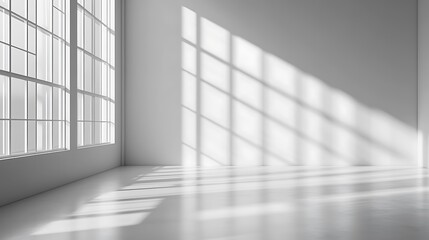 Indoor minimalist room photography natural light streaming through windows