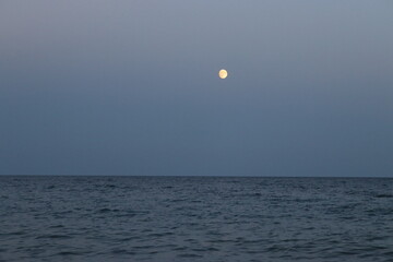 moon over sea