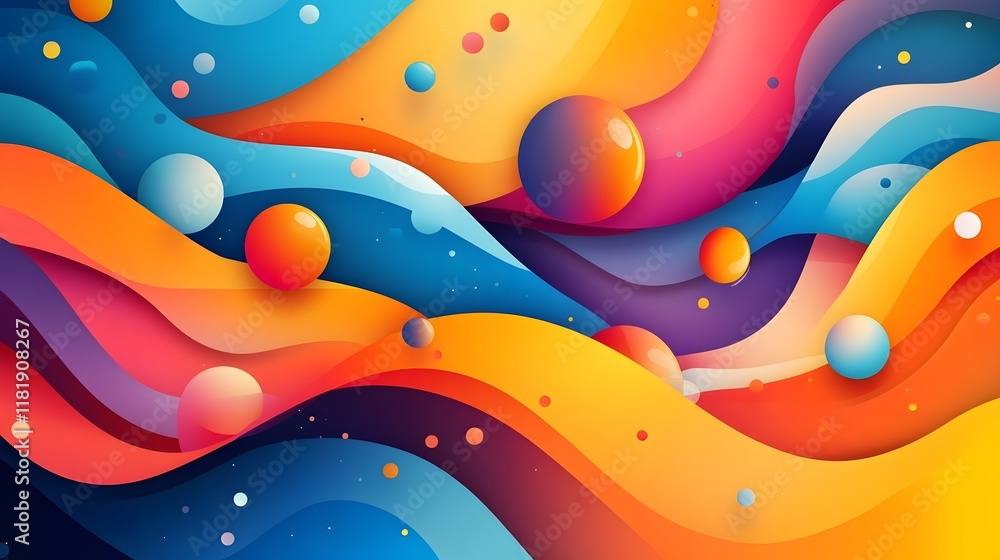 Poster vibrant and symbolic design with soft gradients decorative patterns and modern clean lines mesmerizi