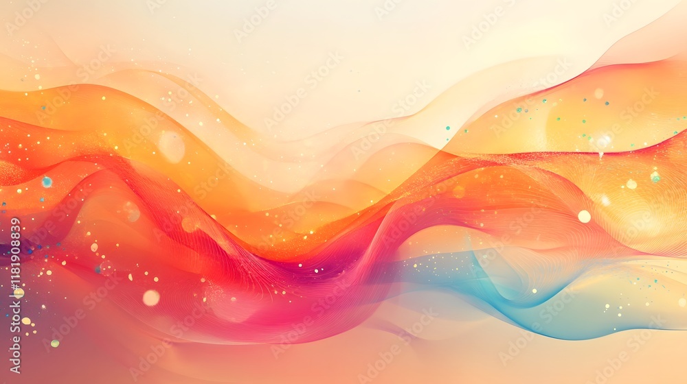 Poster soft symbolic background featuring clean vibrant gradient patterns and subtle decorative accents cre