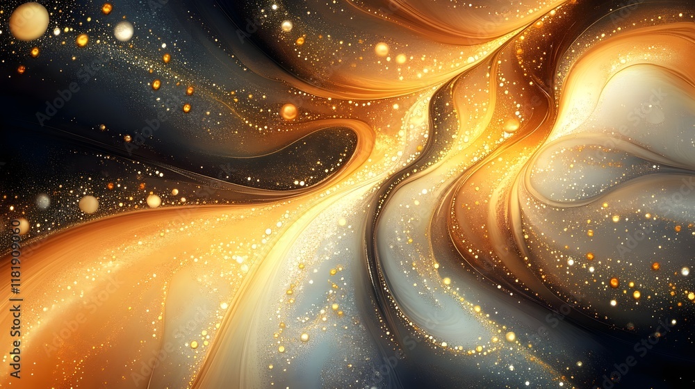 Poster Vibrant and Festive Abstract Background with Elegant Gradient Blending Shimmering Ornamental Patterns and Dimensional Glowing Details  Captivating Conceptual Imagery for Imaginative Designs
