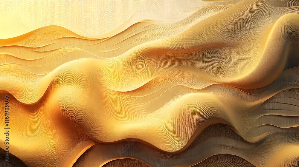 Poster elegant and captivating golden gradient abstract background with vibrant dynamic patterns and clean 