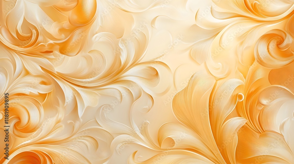 Poster elegant and captivating patterned golden design with vibrant gradients clean lines and delicate orna