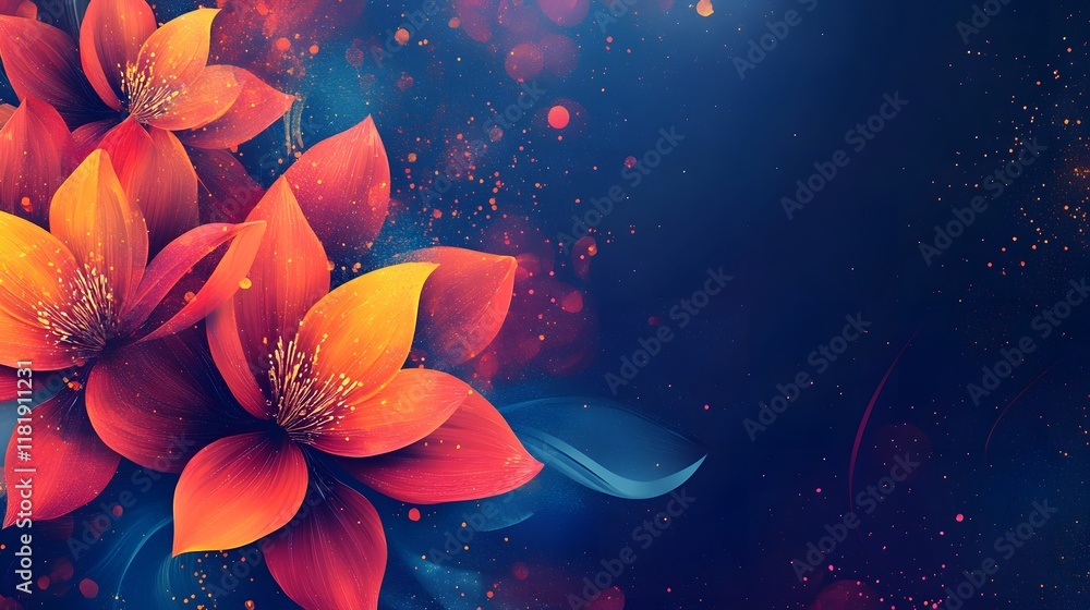 Poster minimal symbolic background with vibrant gradients cultural patterns and ornamental elegance the ima