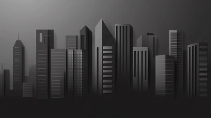 Fototapeta premium Abstract Urban Architecture Silhouette