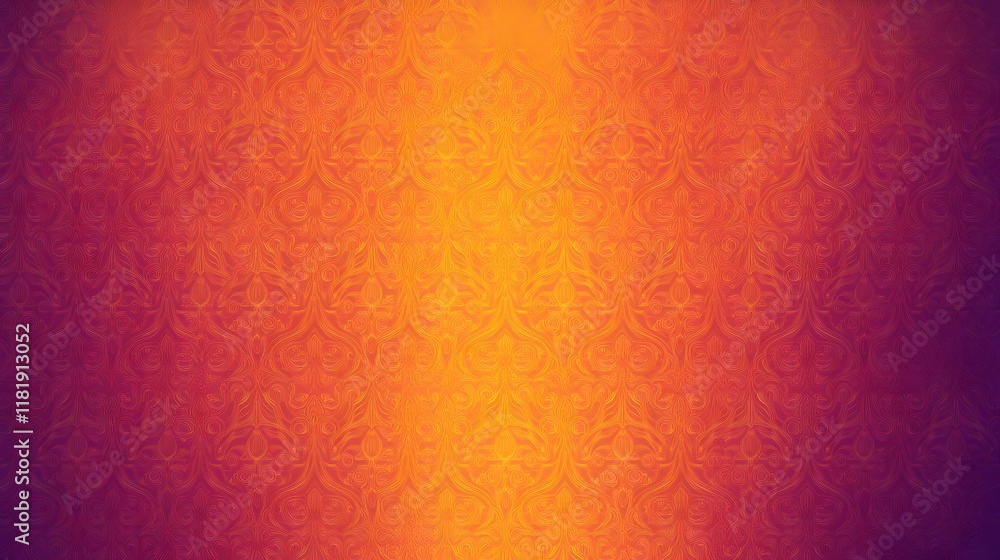 Poster elegant and vibrant gradient background with ornamental and soft geometric patterns in blended tones