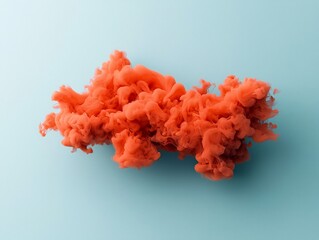 Explosive Orange Ink Documented on a Pure White Canvas This Digital Captures the Energy and Movement of the Fluid Showcasing the and Abstract Expressionist Qualities of the Dynamic Vivid Composition