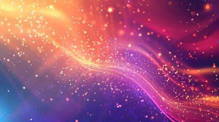 Vibrant Abstract Illustration with Colorful Light and Particle Effects, Perfect for Graphic Design and Digital Art Projects