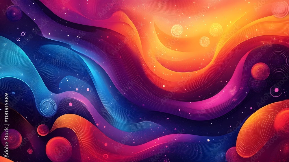 Poster vibrant festive minimal background blending modern gradients with dazzling decorative patterns and o