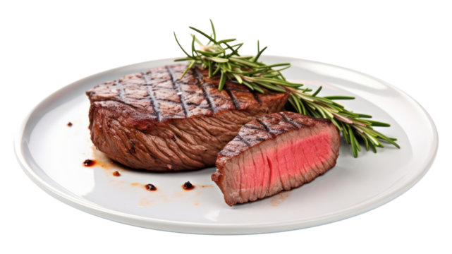 PNG Steak plate beef meat.