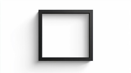 Empty black square frame on white background.