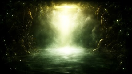 Enigmatic Glow Illuminates Mysterious Tropical Lagoon
