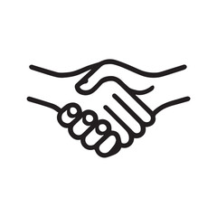 Obraz premium Simple Vector Illustration of a Business Handshake