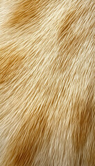 Fototapeta premium Close-up texture of light brown animal fur, showing individual hairs. Ideal for backgrounds or design elements.