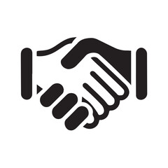 Obraz premium Simple Vector Illustration of a Business Handshake