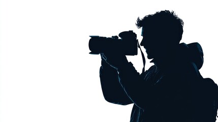 Silhouette of photographer taking a picture.