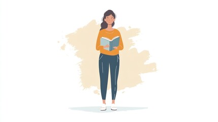 Woman reading a book.