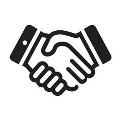 Obraz premium Simple Vector Illustration of a Business Handshake