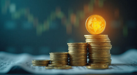 coins on the background of the coins