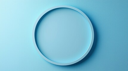 Minimal Blue Circle on Soft Background Space