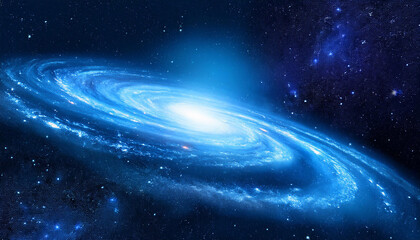 a blue galaxy isolated on background
