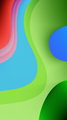 Colorful curves with blue abstract background