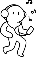 Listening to Music Doodle.