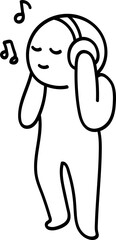 Listening to Music Doodle.