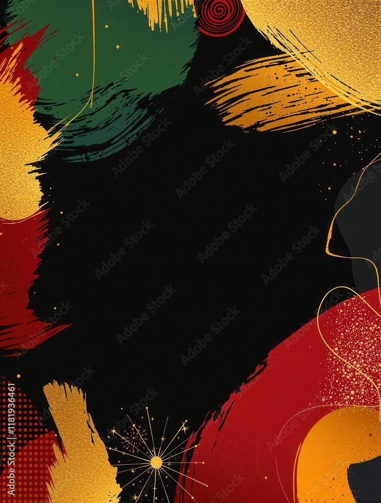 Aufkleber abstract artistic background with bold brush strokes and dynamic color patterns