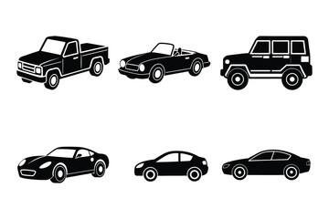 Set of Car silhouette Vector design