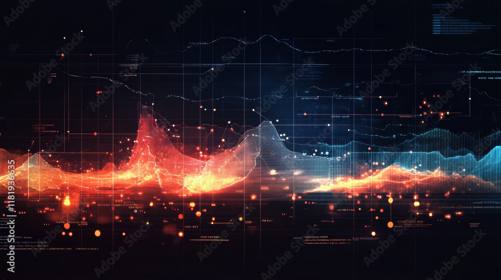 Poster infographics elements with vector graphs and charts. business presentation info graphic templates wi