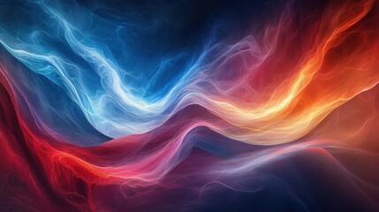 Obraz premium Abstract energy waves of contrasting colors