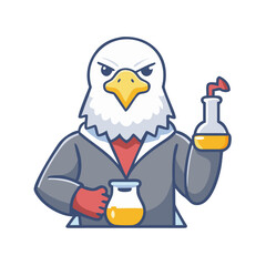 Professional Eagle Illustration for Science Campaigns