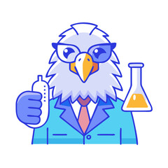 Modern Eagle Logo with Scientific Theme for Branding