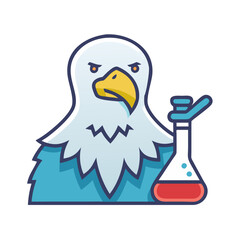 Modern Eagle Logo with Scientific Theme for Branding