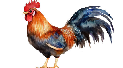 Fototapeta premium rooster isolated on white background
