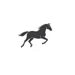 Fototapeta premium Silhouette of a galloping horse.