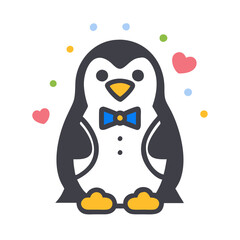 Penguin Love: The Perfect Icon for Cute and Romantic Themes