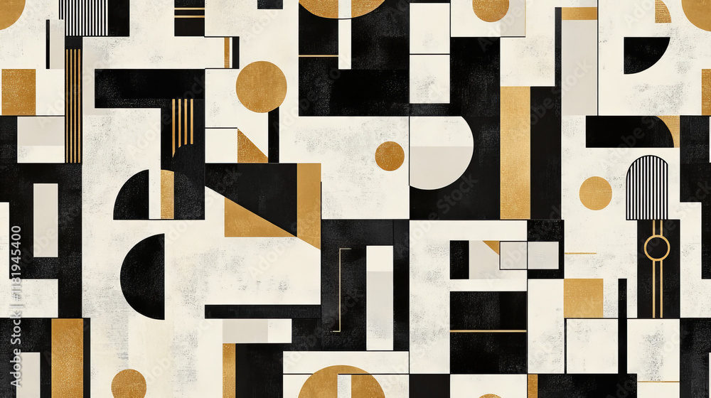 Poster hipster memphis seamless pattern with abstract geometric shapes. vector vintage tile background with