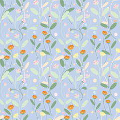 Beautiful little pastel blossom pattern for fabric and background.
