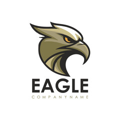 Fototapeta premium Detailed vector illustration of an eagle head with a fierce and determined expression, perfect for logos or designs. 