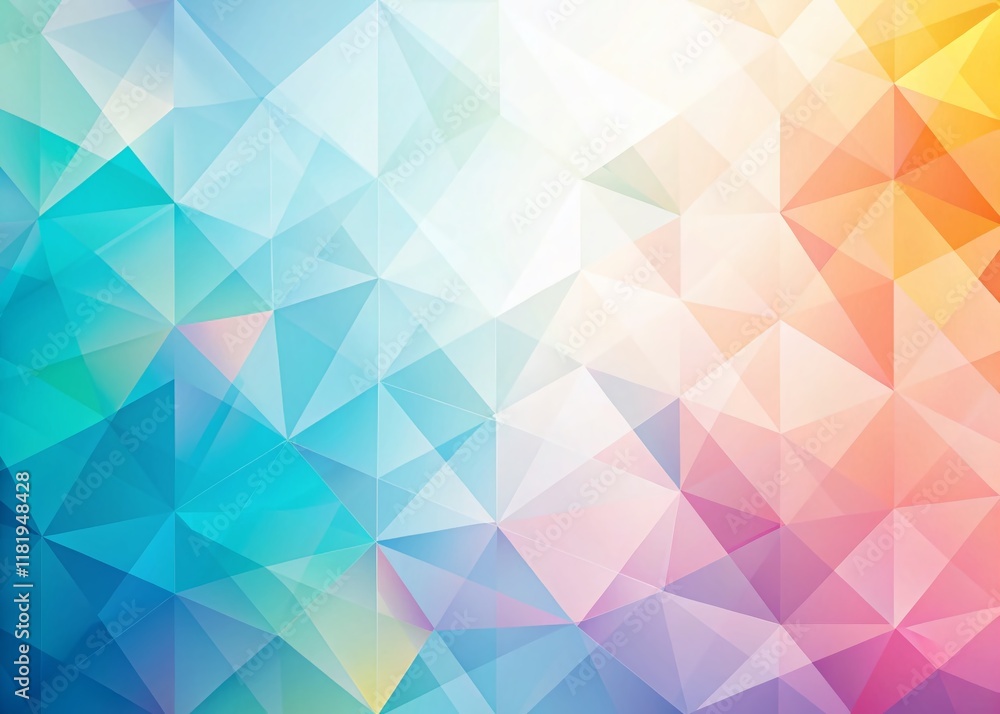 Poster pastel geometric abstract background with copy space - left alignment