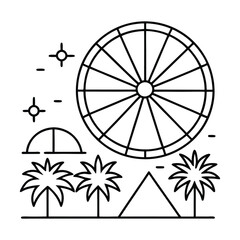 Coachella’s visual energy in line drawings on white