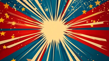 Fototapeta premium Retro Comic Effect Background Vector