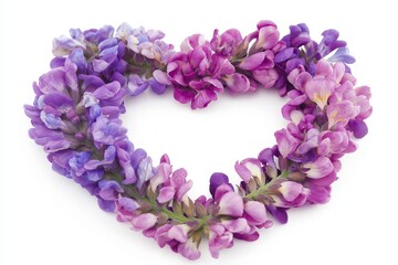 flowers heart isolated on white background